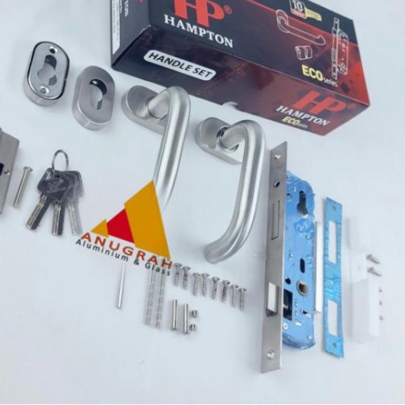Kunci + Handle Hampton Komplit Set Pintu Aluminium