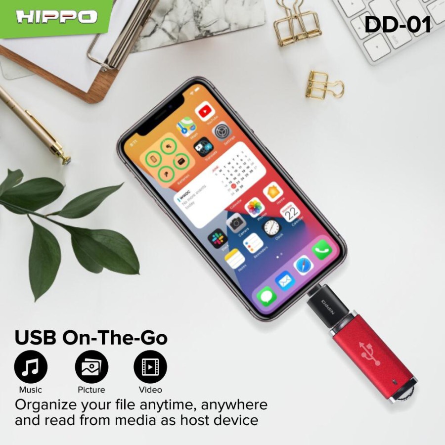 Hippo OTG Lightning DD-01 OTG USB Iphone Adapter Converter iPhone