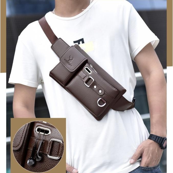 Ck Zorro Waistbag / Tas Kulit Eksklusif Berkualitas