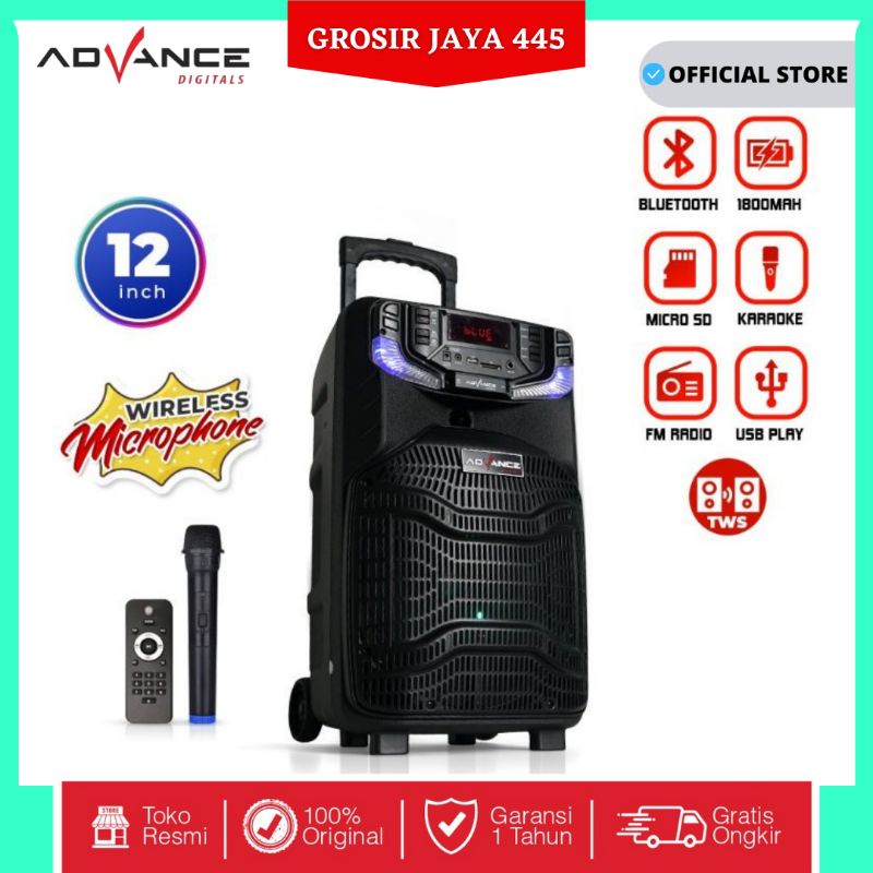 Speaker Advance K1204 Meeting Bluetooth Portable Plus Mic Wireless Karaoke pengajian senam Gitar / speaker karaoke oke / K-1204