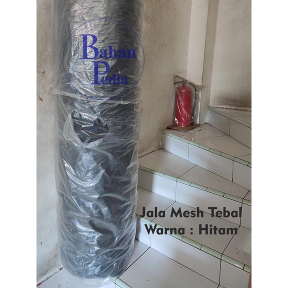 [Meter] Bahan Kain Jala Mesh Double Jaring Busa 100 x 150 cm - Hitam