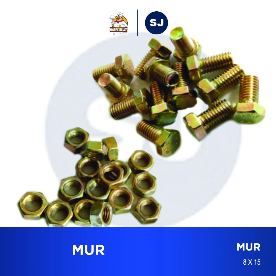 mur baut 8 x 15 / bmp m8 x 15 galvanis / bmp m8 x 15 murah
