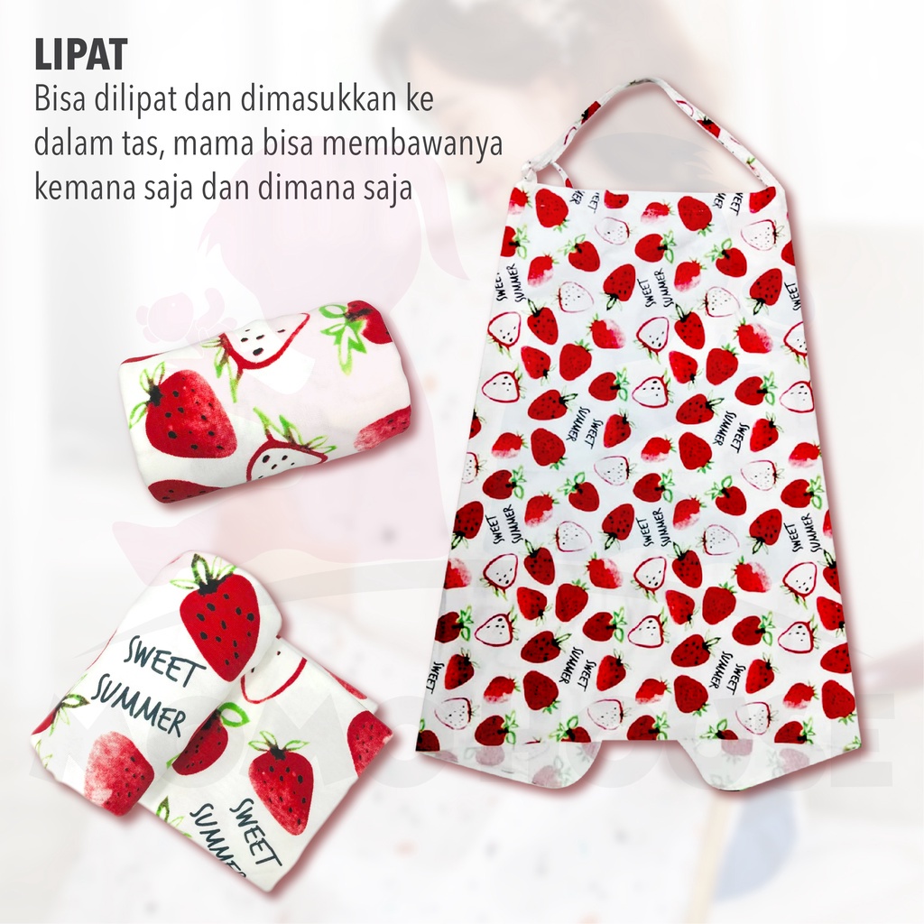 MOMO HOUSE Kain Penutup Menyusui Bayi Apron Menyusui Nursing Cover Apron Menyusui