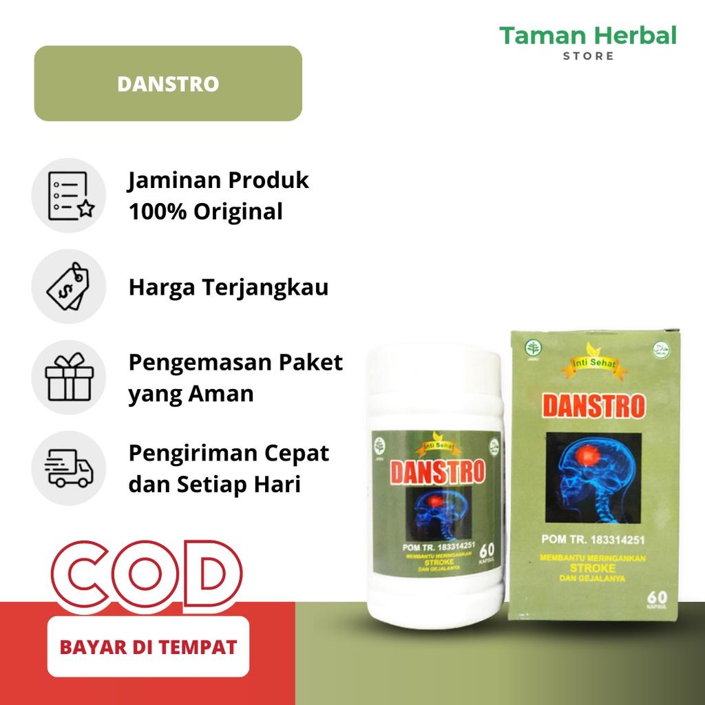 Danstro Obat Herbal Stroke | Meringankan Gejala Stroke (60 Kapsul)