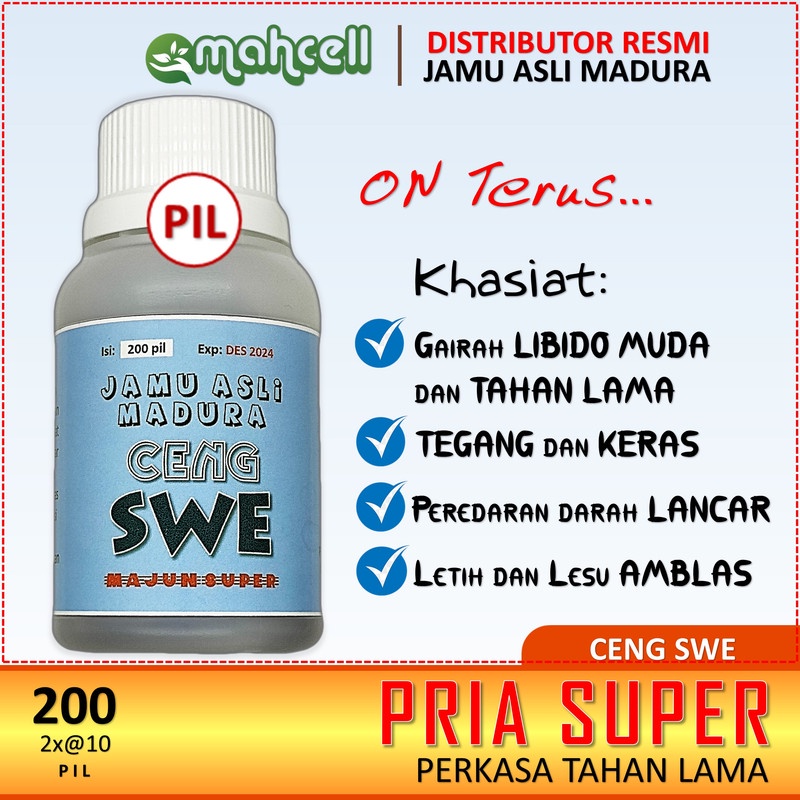 KIOS HERBAL MURAH CENG SWE MAJUN SUPER Pil jamu ramuan pil madura herbal obat kuat pria tahan lama p
