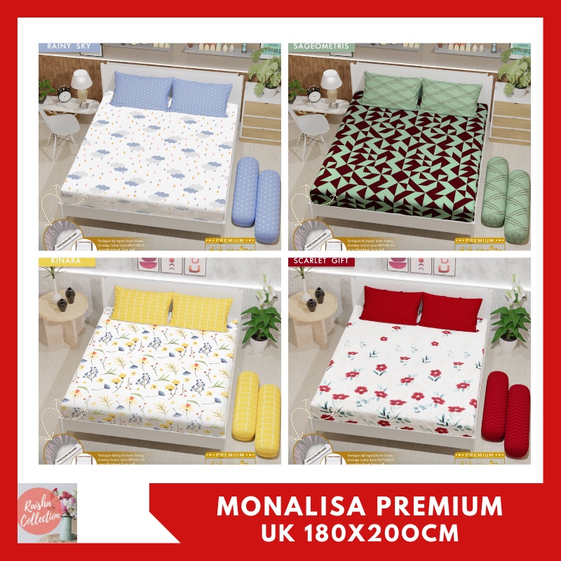 Rc Monalisa Premium Sprei king 180x200 banyak motif cute minimalis harga terjangkau