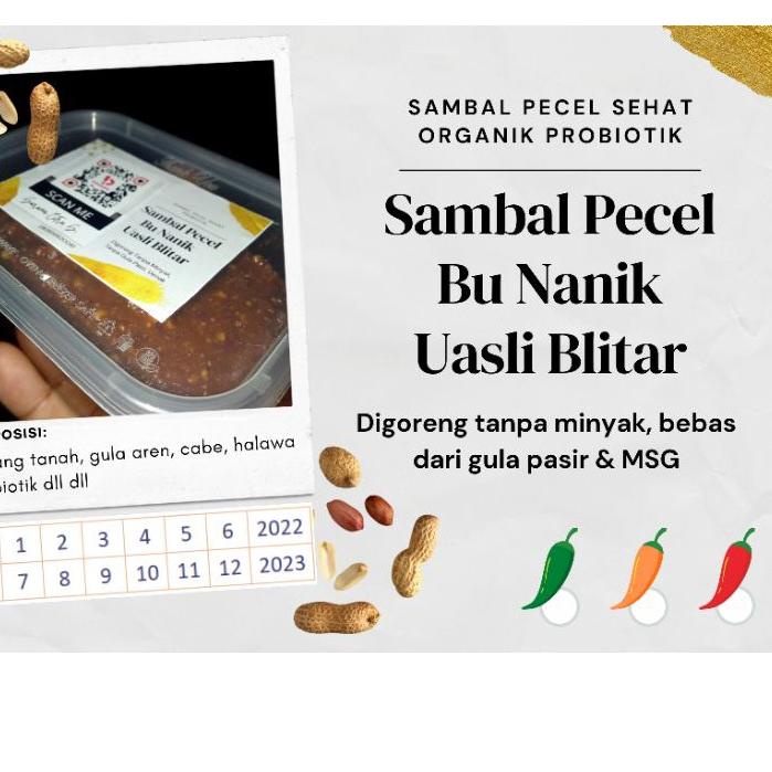 

ヵ Sambel Pecel Blitar Bu Nanik 250 gram Organik Probiotik ㊏