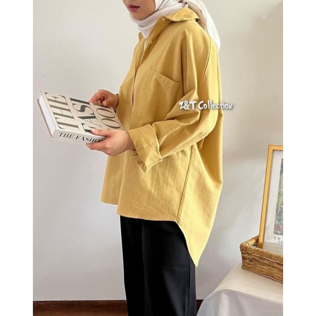 Kemeja Wanita Oversize Shirt - Oversize Kemeja Polos Shirt