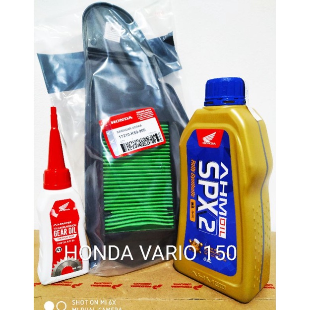 SALE !!! PAKET HEMAT OLI SPX2 0.8 L+ OLI GEAR AHM 120 ML + FILTER UDARA VARIO 150