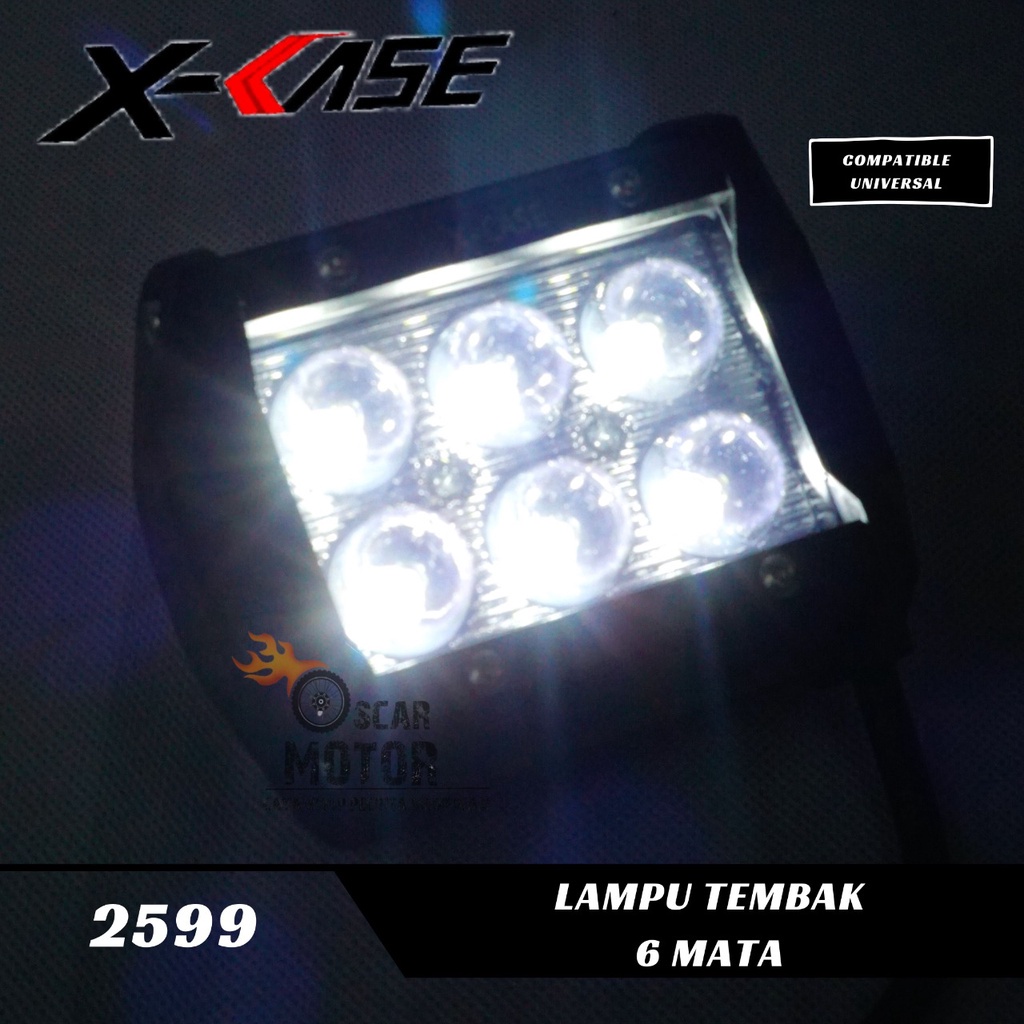 Lampu Tembak Sorot Mini Led PLUS BREKET Cree CWL 6 Mata UNIVERSAL   By Mega_Racing