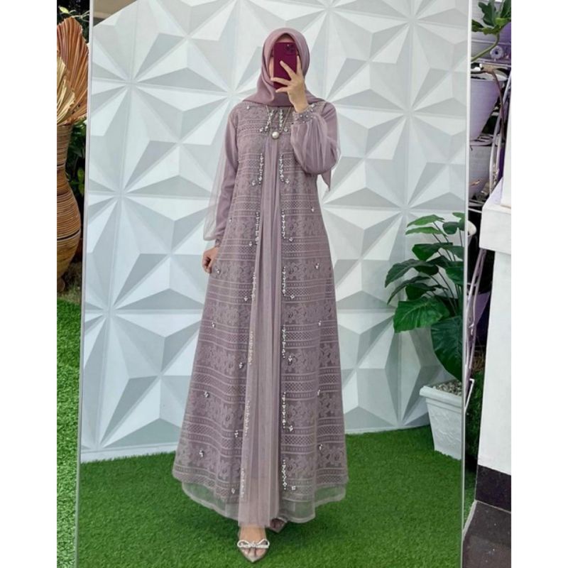 Gamis ozias naila | Gamis ozias tangan balon | Gamis