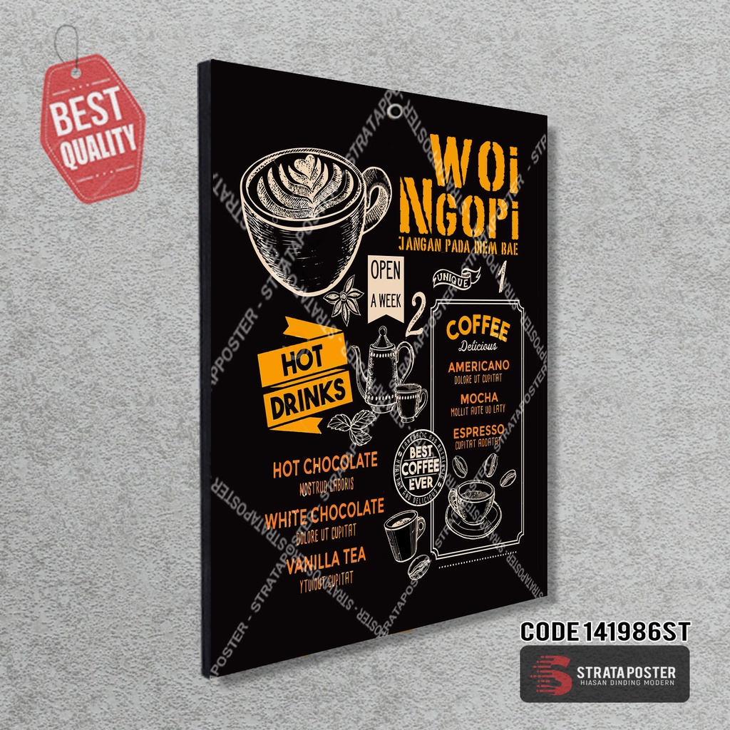 Hiasan dinding cafe Poster Kopi Dekorasi cafe Wall decor