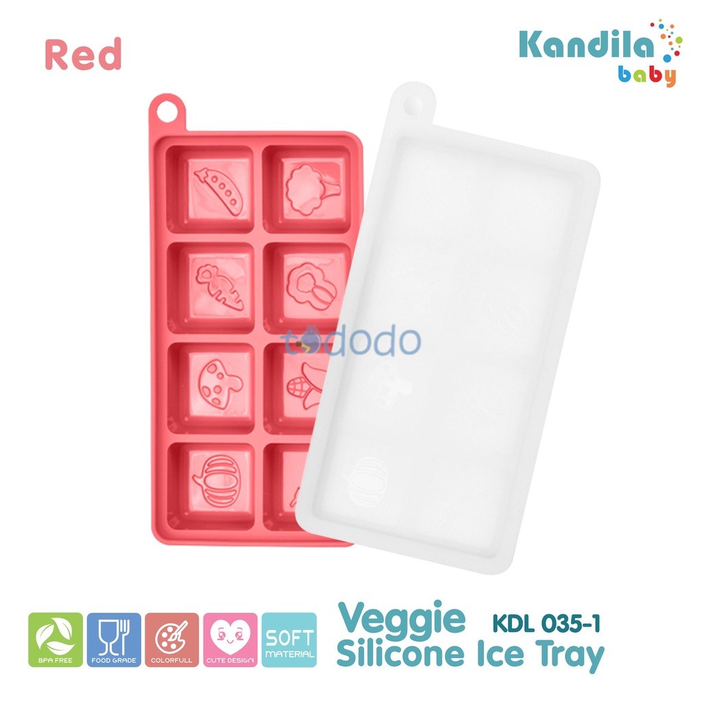 Cetakan Es Batu Silikon Tempat MPASI Bayi Kandila Baby Veggie Silicone Ice Tray / KDL 035-1