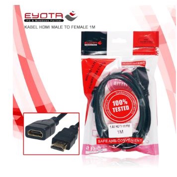 Cable hdtv extension eyota 1 meter gold full hd 1080p hdcp for pc laptop ps3 tv - Kabel hdtv male female 1m FHD