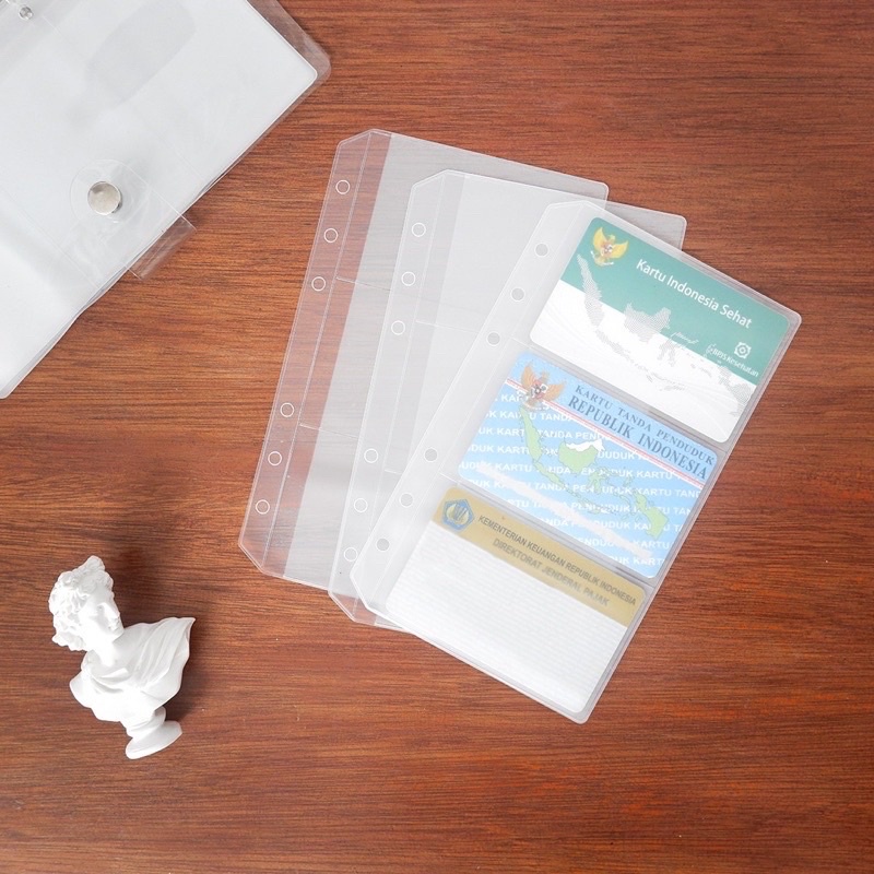 

[aisyjournal] Zipper Pocket Card Holder / Card Pocket A6 / Tempat Kartu Binder A6