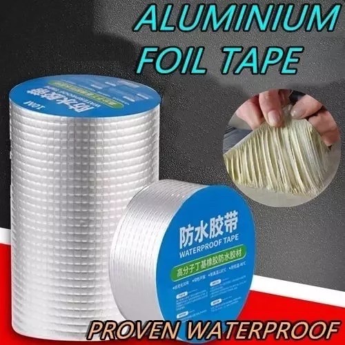 

Tape Lakban Aluminium Anti Bocor Lakban Waterproof 30 Cm X 5 Meter