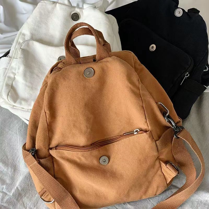 ❀┋Ransel wanita ins angin mahasiswa desain niche tas sekolah kanvas dicuci versi Korea ransel serbaguna sederhana dan serbaguna