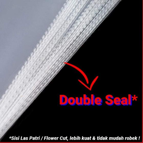 

Plastik OPP LEM TEBAL 30.1x40 cm DOUBLE SEAL packing Baju Garment - 15x25