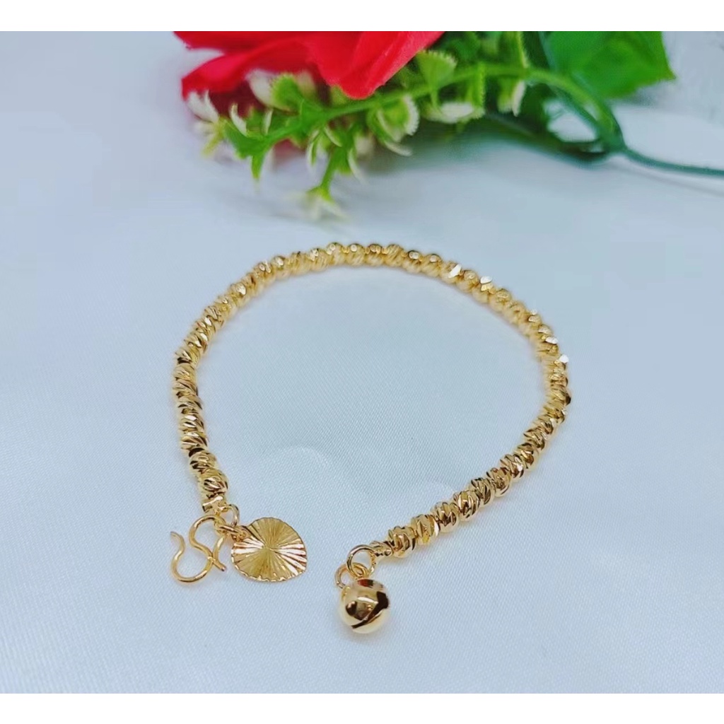 Gelang Xuping Biji Bola Lapis Emas 24k Perhiasan Fashion D001/D002