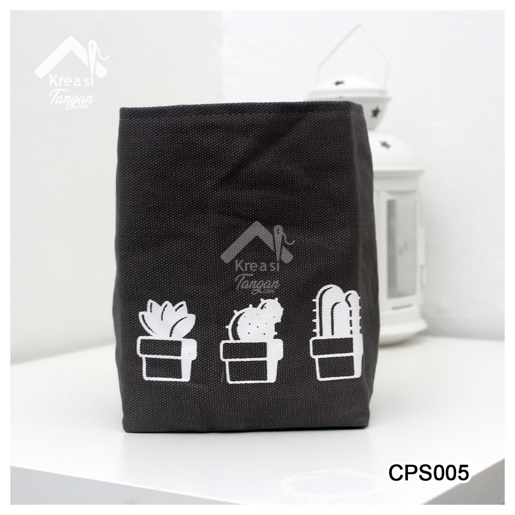 COVER POT / STORAGE MULTIFUNGSI POLOS SABLON CACTUS CPS005