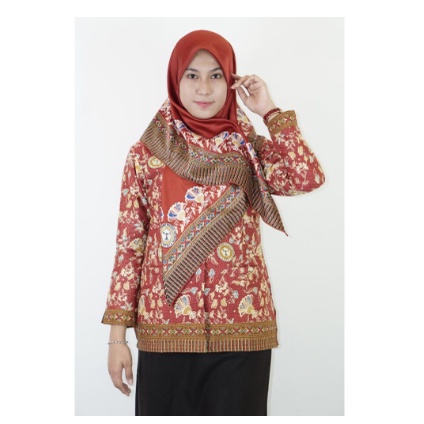 Jilbab Batik PPNI / Jilbab motif Batik PPNI / Jilbab Batik PPNI bahan silk / Jilbab segiempat