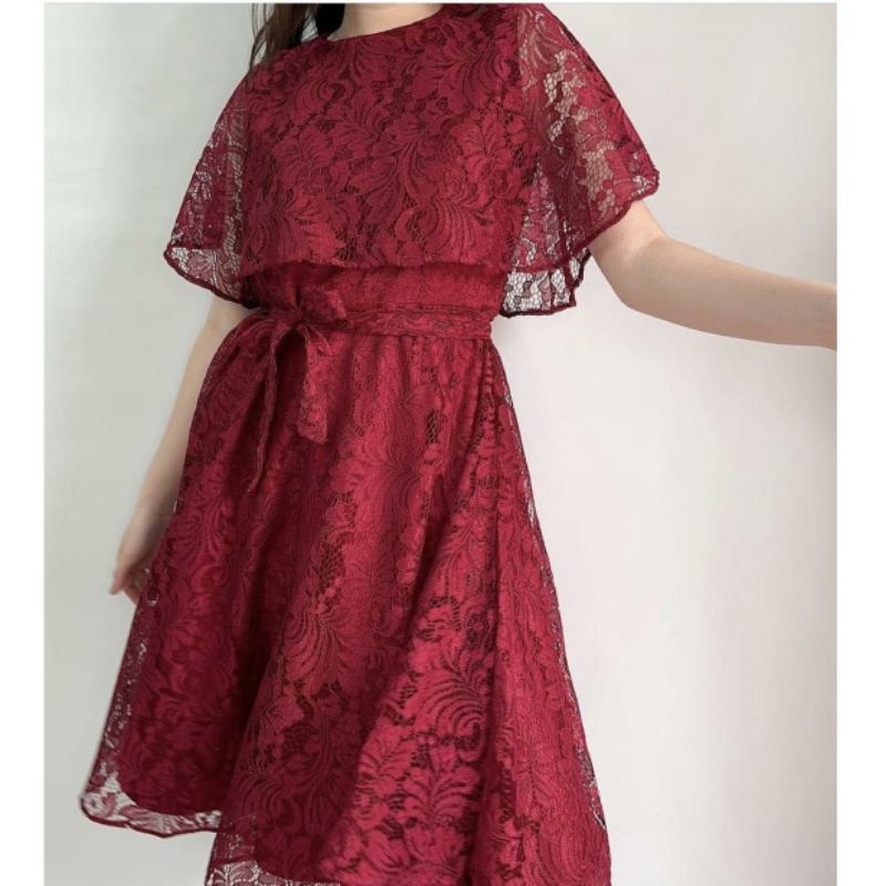 DRESS BRUKAT NATAL KIYOMI FASHION DRESS WANITA ELEGAN GAUN CANTIK MEWAH