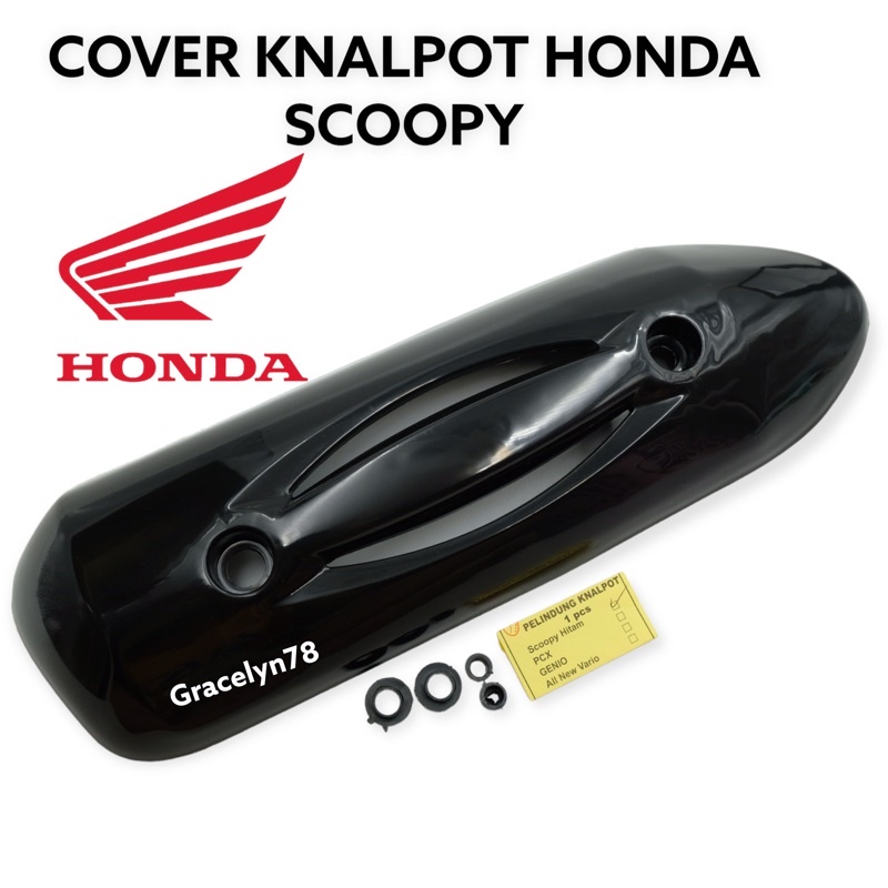 cover knalpot SCOOPY FI SCOOPY HITAM tutup knalpot SCOOPY FI anti pecah