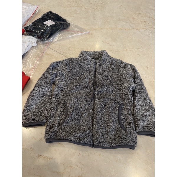 UNIQLO Kids Fluffy Yarn Fleece Full-Zip Long Sleeve Jacket, sz 110 /  120 / 130