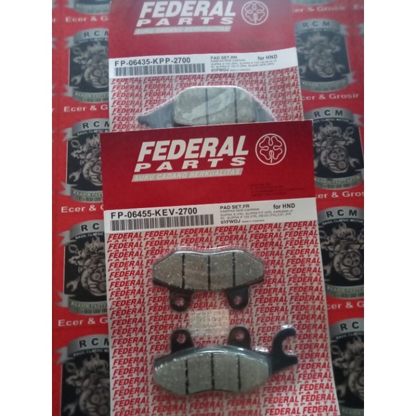 Dispad depan belakang supra x 125 dispad depan kharisma kampas rem depan supra x 125 kharisma(FEDERA