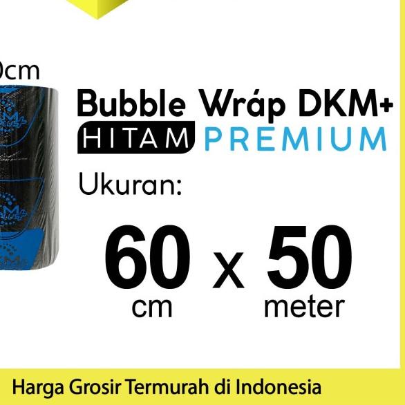 

Plastik Bubble Wrap Hitam 60cm x 50m DKM PLUS Bubblewrap ROLL