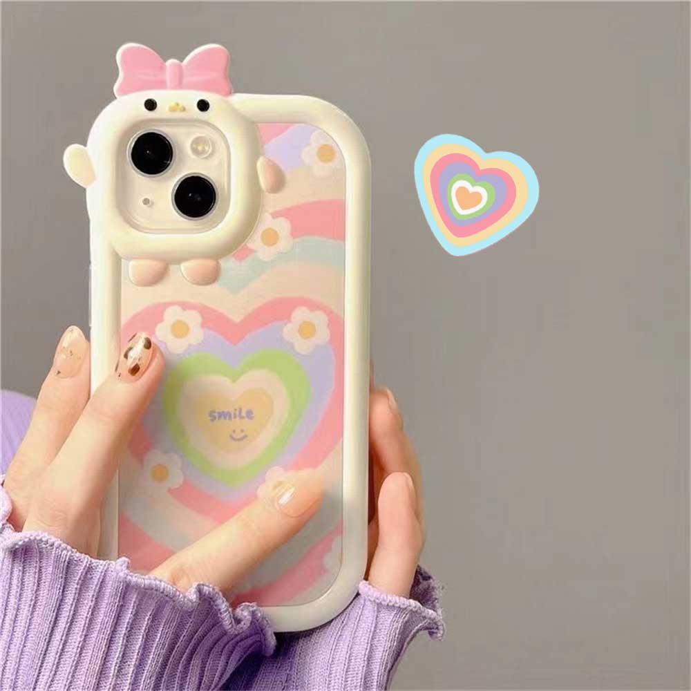 Realme 10 Realme C33 C30 C31 C35 C21Y C25Y RealmeC11 C25 C17 C15 C12 C3 C2 7i 5 5i 6i Gradiasi Cinta Daisy Flower Silikon Lembut Casing Cover