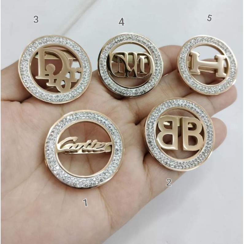 Bros Bahan Titanium import Brooch Branded Band Motif Mk Mata untuk hiasan baju di dada kualitas Import Peniti Baju Import Brooch Titanium Stainless steel Premium Quality Fashion import bahan Bagus B2