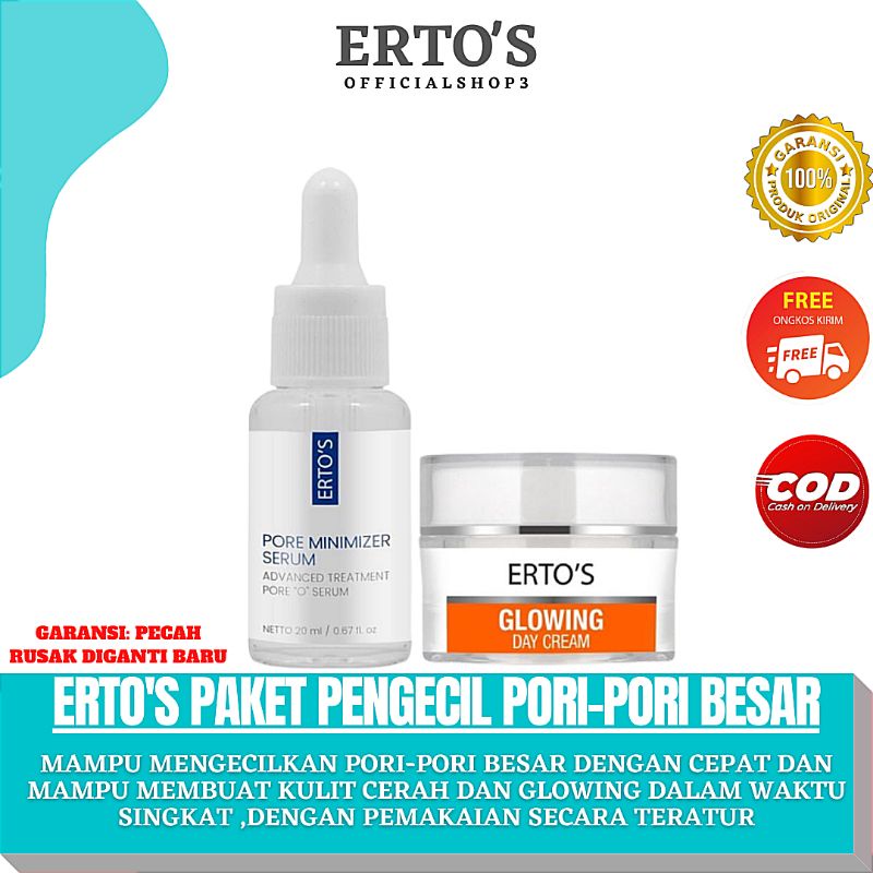 Jual Ertos Paket Pengecil PoriPori - Pori Wajah 2in1 ( pore Minimizer