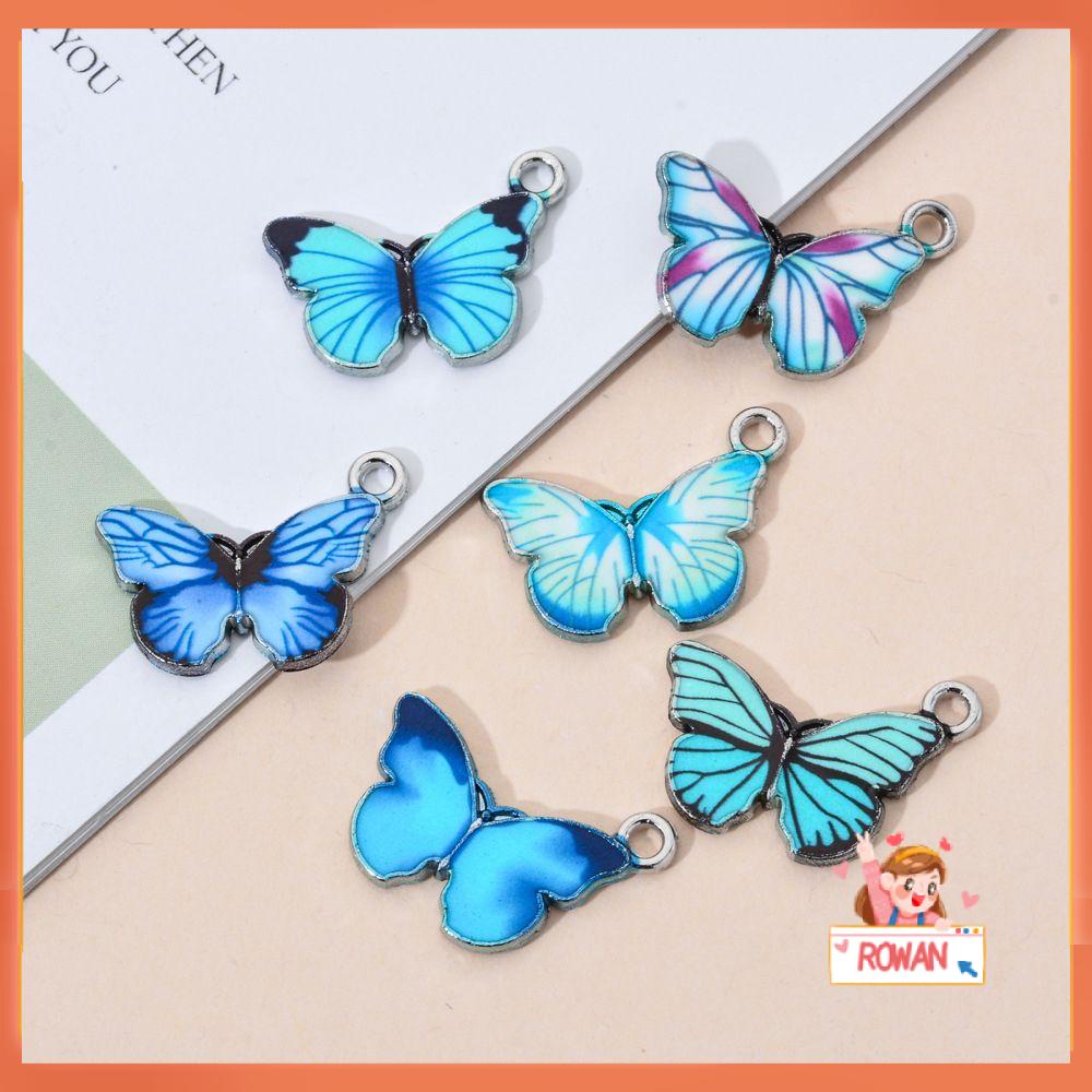 R-flower 10PCS Charm Butterfly Charms DIY Untuk Membuat Kalung / Gelang