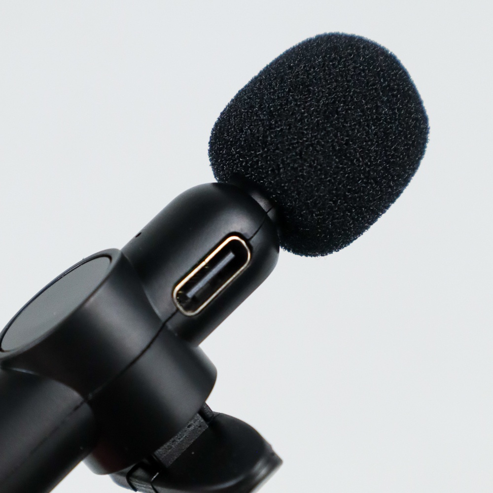 Hadesi Wireless Lavalier Lapel Microphone Vlogger Podcast Live Interview Lightning - HA85 - Black