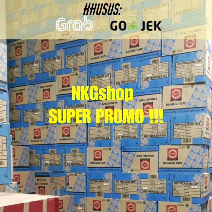 

Perekat Super Promo !! Lakban Daimaru 2" 48Mm X 90Yard (1Dus = 72Roll)