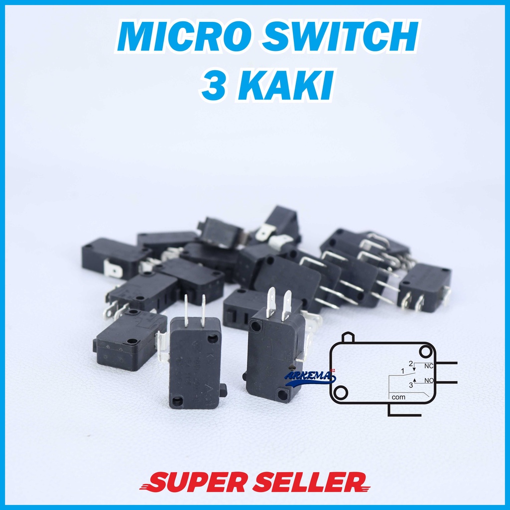 MICRO SWITCH 3 PIN | 3 KAKI | TIGA KAKI RICE COOKER PENANAK NASI | SAKLAR KECIL OTOMATIS