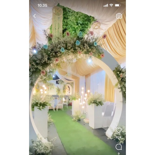 pergola pintu masuk / gate backdrop dekorasi pelaminan