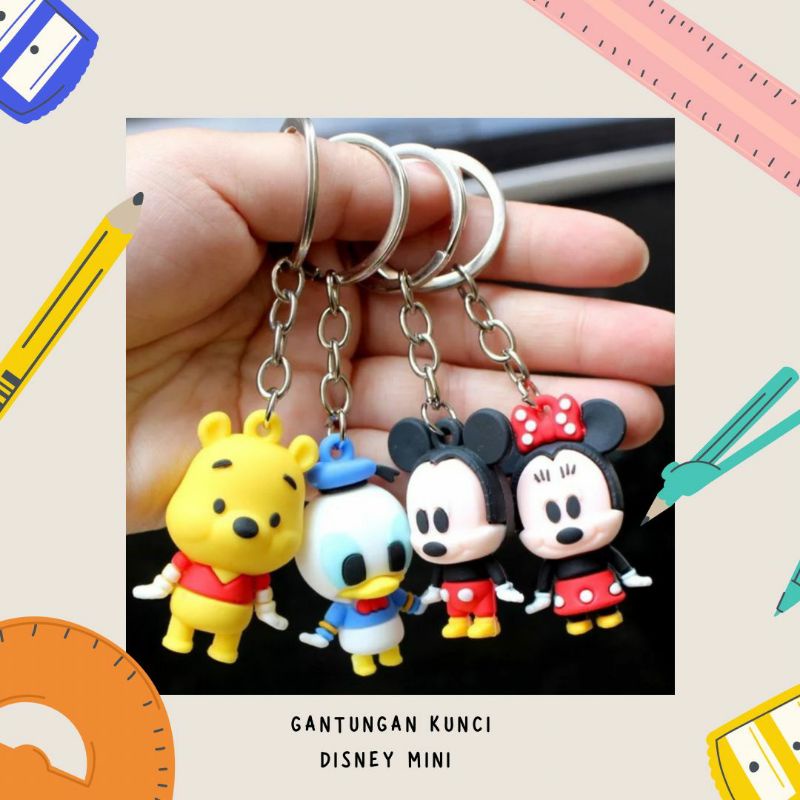 GANTUNGAN KUNCI DISNEY AKSESORIS SOVERNIR FANCY LUCU GANCI IMPORT