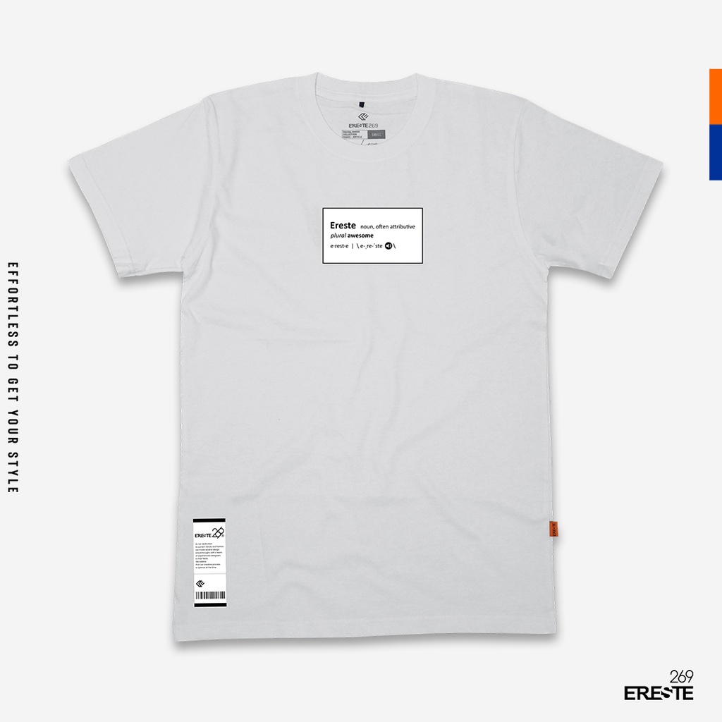 Ereste269 T-Shirt Short Sleeve Spelling White