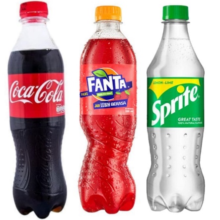 Minuman Bersoda Sprite,Fanta, Coca Cola 390 Ml 1 Pcs