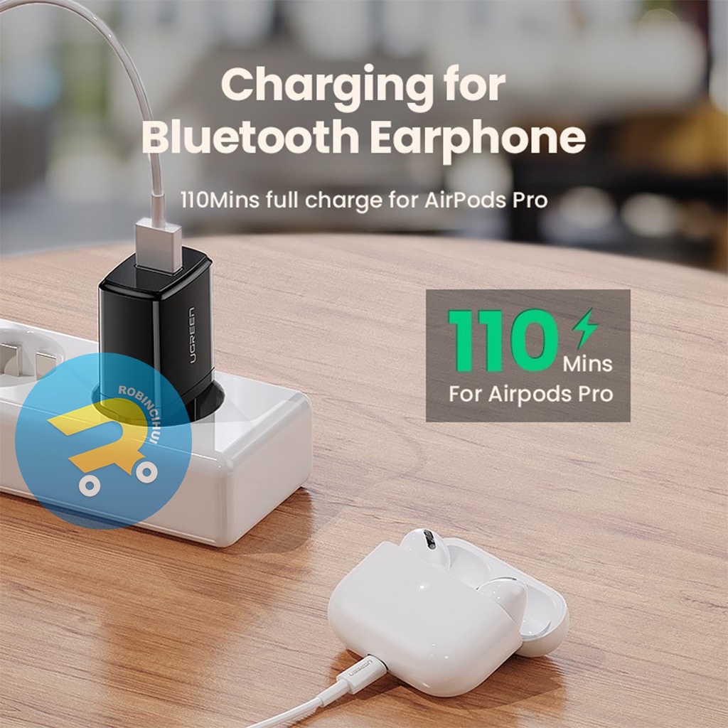 Adaptor Ugreen 5V 2.1A Fast Charging- Adapter  ugreen - casan ugreen - kepala ugreen - kepala casan ugreen - batok ugreen - Charger Ugreen - Adaptor iphone - Adapter Iphone - Casan Iphone - Kepala Iphone - Kepala Casan Iphone - Batok Iphone - Charger Iphn