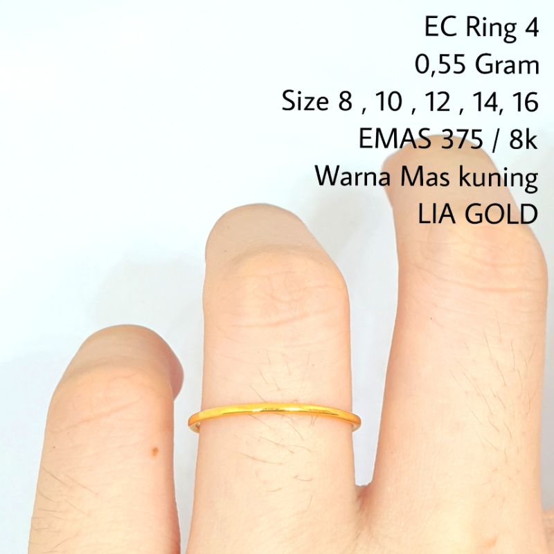 Cincin Ring EMAS ASLI Kadar 375 / 8K ( TOKO MAS LIA GOLD BEKASI )