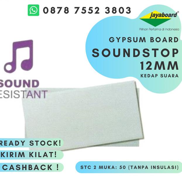 Papan Gipsum KEDAP SUARA SOUNDSTOP 12 mm - Gypsum Jayaboard