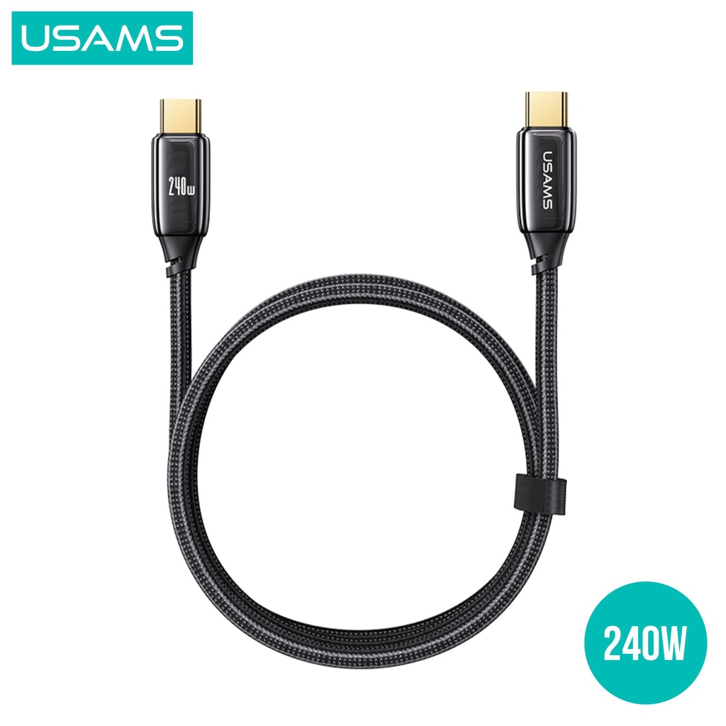 USAMS U82 Kabel Data Type C to Type C PD3.1 240W Zync Alloy