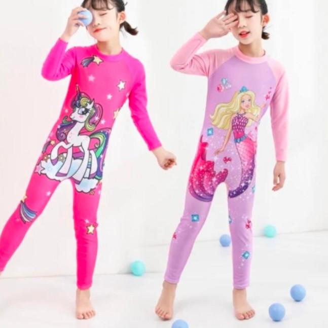 Baju Renang Anak Perempuan Lengan Panjang One piece Little pony,M - Little Pony, M