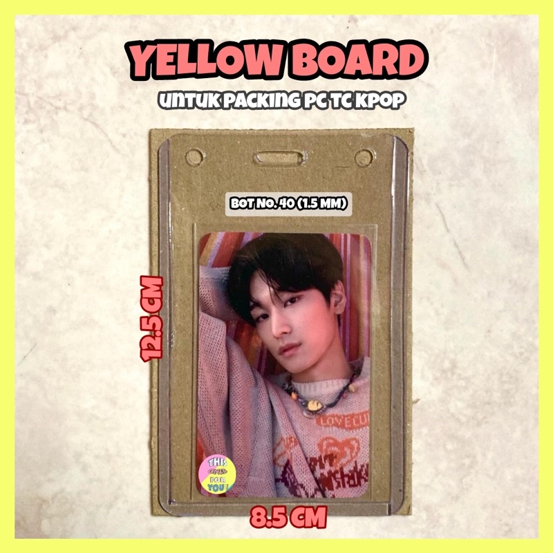 [READY] Karton Yellow Board YB Muat Toploader Tebal 1.5 MM Bot No. 40 untuk Packing Photocard Tradin