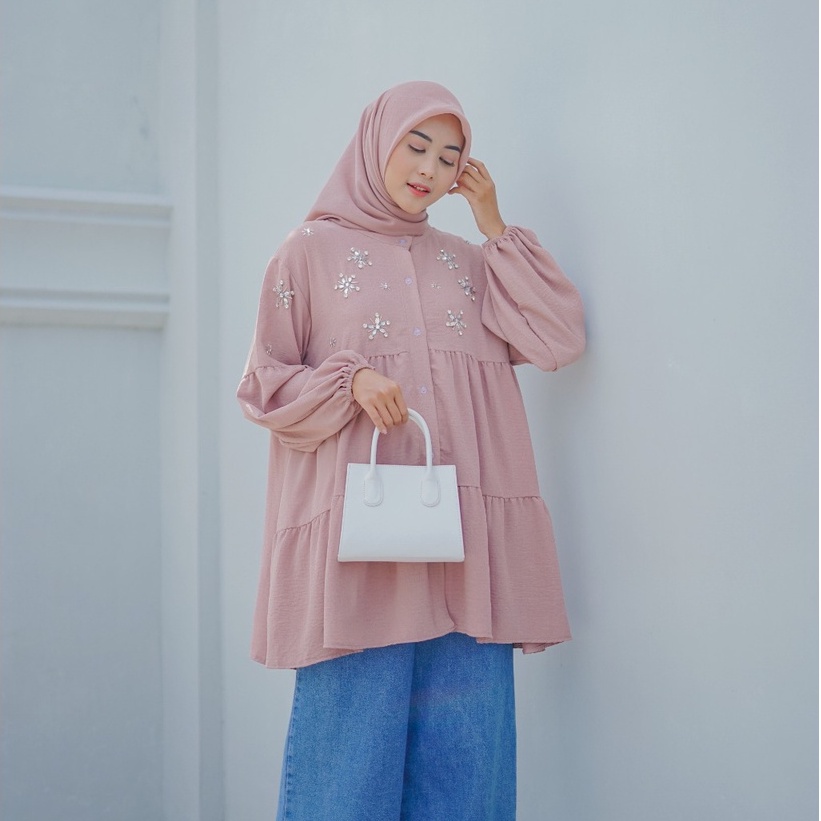 Atasan Muslimah Wanita Model Baby Doll | Blouse Wanita Bahan Premium