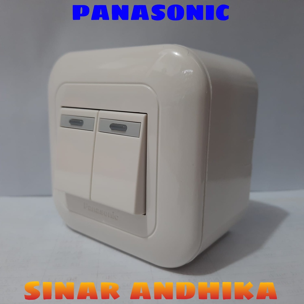 SAKLAR / STOP KONTAK PUTIH OUTBOW WIDE SERIES PANASONIC