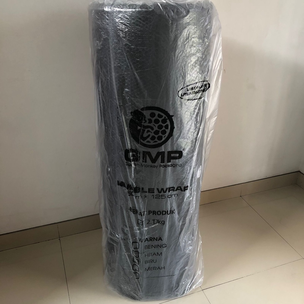 1 Transaksi 1 Roll Bubble Wrap Roll Hitam Ukuran 125cm x 50 meter Tebal Merek GMP